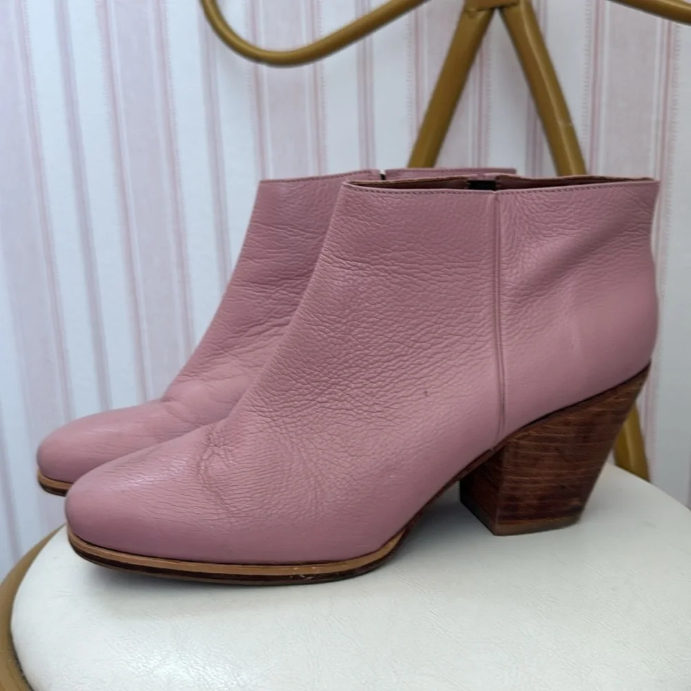 Rachel Comey Pink Ankle Booties with Wooden Heel - Picture 5 of 5